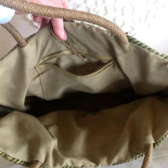 Boho Straw Tote/ Beach Bag - Picture 5 of 8